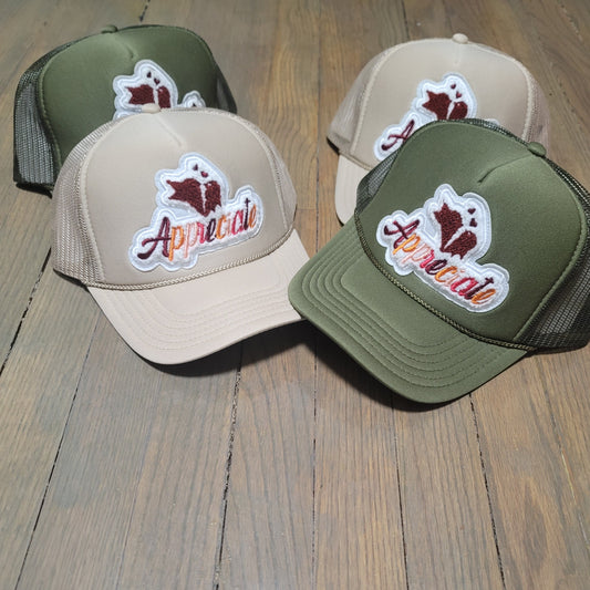 Appreciate Chenille Trucker Hats