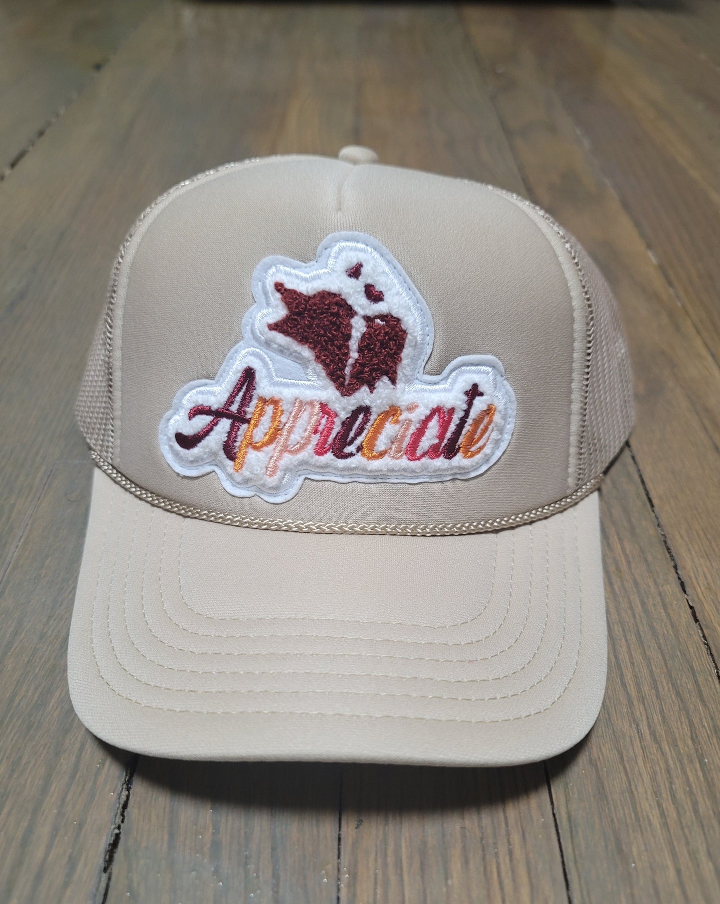 Appreciate Chenille Trucker Hats